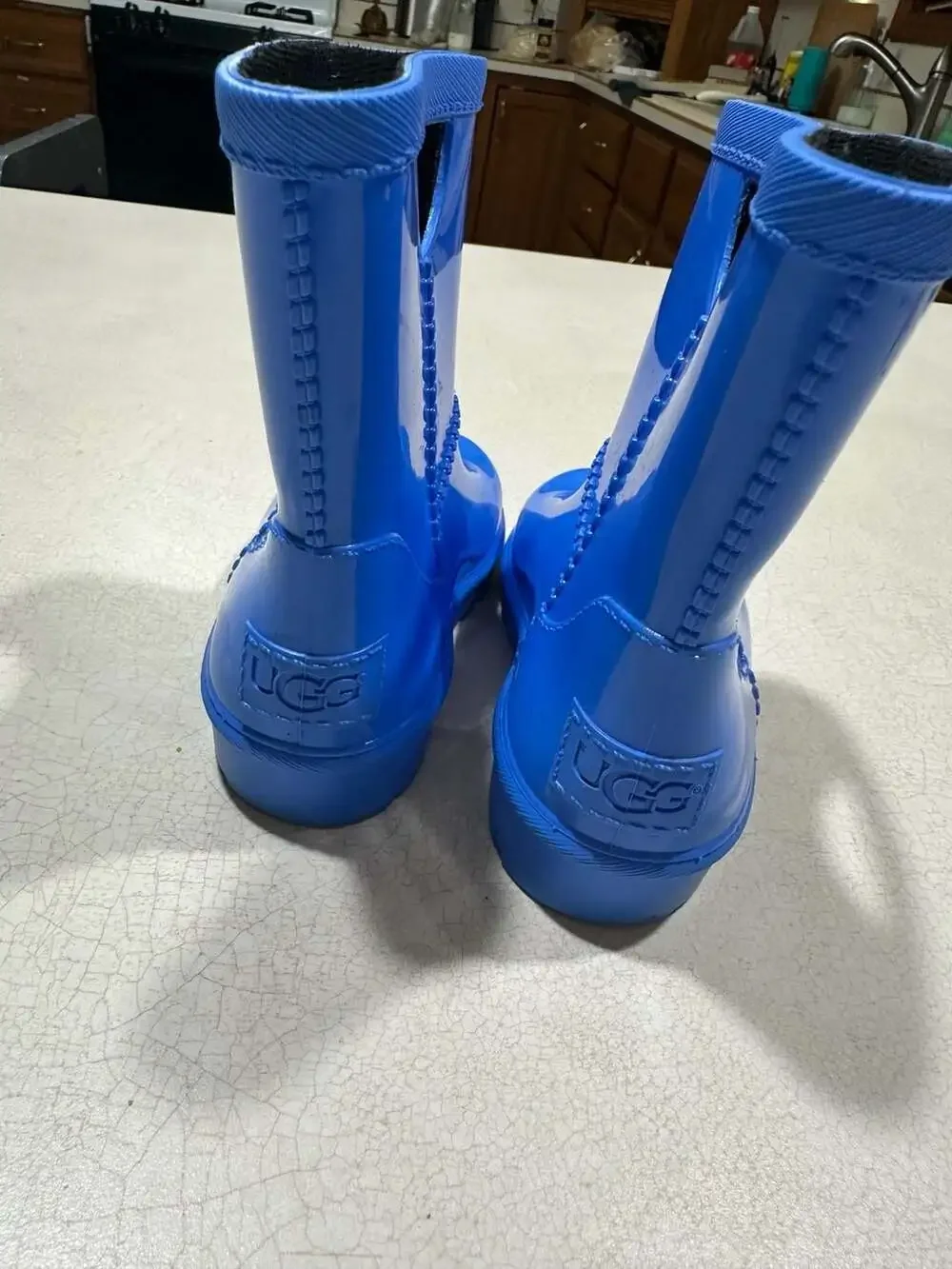 UGG Kids T Rahjee Rain Boots – Size 8 Blue – Toddler/Little Kid